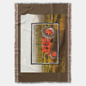 ヴィンテージ1948の場合DCのトラクターの居心地のよいブランケット スローブランケット (正面縦)