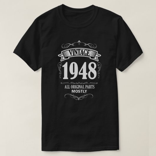 ヴィンテージ1948年のおもしろいな第70誕生日の人のワイシャツ Tシャツ (デザイン正面)