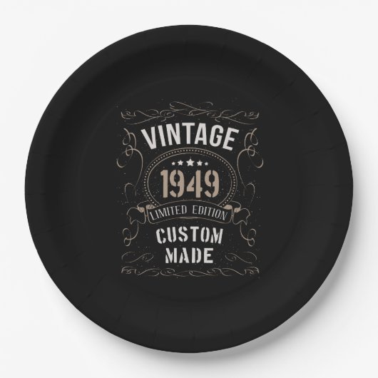 ヴィンテージ1949年限定版カスタム製 ペーパープレート (正面)
