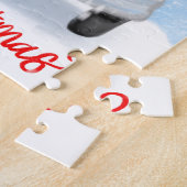 ヴィンテージ1950のニューヨーク黄色クリスマスタクシー ジグソーパズル (側面)