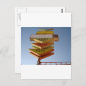 ヴィンテージ1950のルート66標識レトロ ポストカード (正面/裏面)