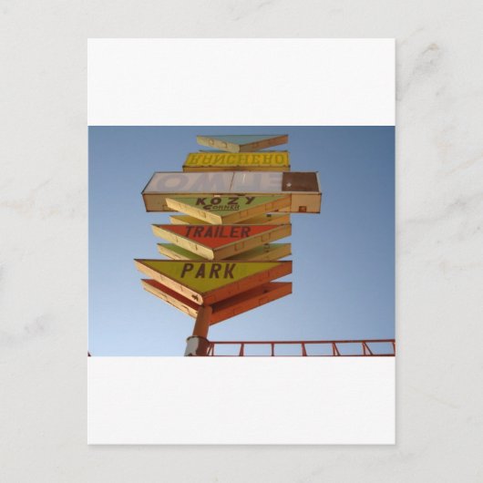 ヴィンテージ1950のルート66標識レトロ ポストカード (正面)