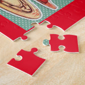 ヴィンテージ1950の核家族50の主婦ケーキ ジグソーパズル (側面)