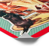 ヴィンテージ1950の核家族50の主婦ケーキ ポスター (角)