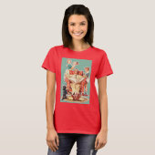 ヴィンテージ1950の核家族50の主婦ケーキ Tシャツ (正面フル)