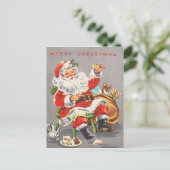 ヴィンテージ1950サンタクロース シーズンポストカード (スタンド正面)