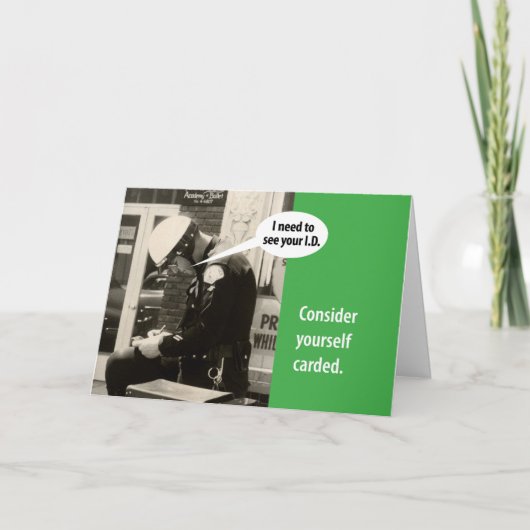 ヴィンテージ1950年の誕生日ギフトカードホルダー カード (正面)