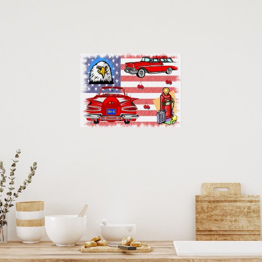 ヴィンテージ1950年代と60年代のコラージュのポスター ポスター (キッチン)