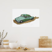 ヴィンテージ1950年代のセダン ポスター (キッチン)