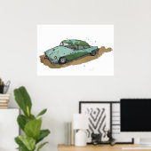 ヴィンテージ1950年代のセダン ポスター (ホームオフィス)