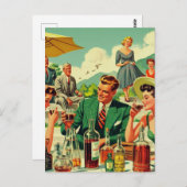 ヴィンテージ1950年代の人々の幻想 ポストカード (正面/裏面)