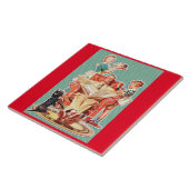 ヴィンテージ1950年代の核家族50代レトロな主婦 タイル (側面)