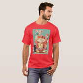 ヴィンテージ1950年代の核家族50代レトロな主婦 Tシャツ (正面フル)