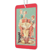 ヴィンテージ1950年代の核家族50年代のレトロな主婦 カーエアーフレッシュナー (左)