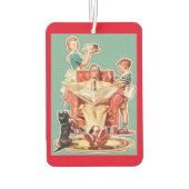 ヴィンテージ1950年代の核家族50年代のレトロな主婦 カーエアーフレッシュナー (裏面)