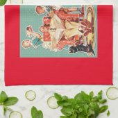 ヴィンテージ1950年代の核家族50年代のレトロな主婦 キッチンタオル (折り畳み)