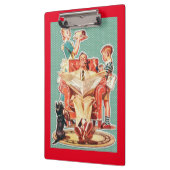 ヴィンテージ1950年代の核家族50年代のレトロな主婦 クリップボード (左)