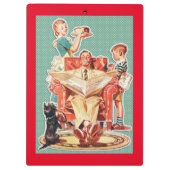 ヴィンテージ1950年代の核家族50年代のレトロな主婦 クリップボード (裏面)