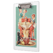 ヴィンテージ1950年代の核家族50年代のレトロな主婦 クリップボード (左)