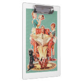 ヴィンテージ1950年代の核家族50年代のレトロな主婦 クリップボード (右)