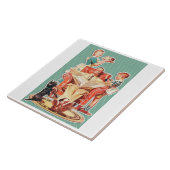 ヴィンテージ1950年代の核家族50年代のレトロな主婦 タイル (側面)