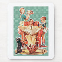 ヴィンテージ1950年代の核家族50年代のレトロな主婦