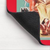 ヴィンテージ1950年代の核家族50年代のレトロな主婦 マウスパッド (コーナー)