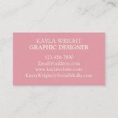 ヴィンテージ1950年代アトミックエイジバニラピンク 名刺 (裏面)