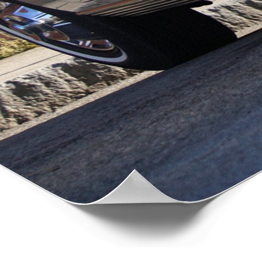 ヴィンテージ1950年代クラシックカー転換型ロードスター ポスター (角)