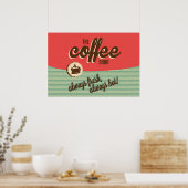 ヴィンテージ1950年代コーヒーショップ看板 ポスター (キッチン)