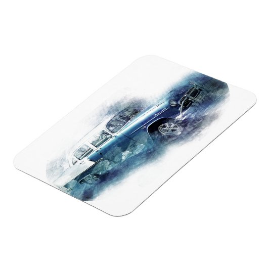 ヴィンテージ1950年代シェヴィカーデジタルアート マグネット (左側)