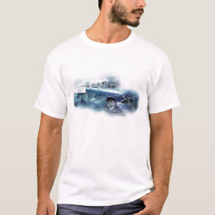 ヴィンテージ1950年代シェヴィカーデジタルアート Tシャツ