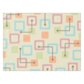 ヴィンテージ1950年代タイル&正方形(パステル) テーブルクロス (正面(横))
