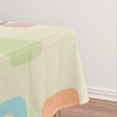 ヴィンテージ1950年代タイル&正方形(パステル) テーブルクロス (インサイチュ)