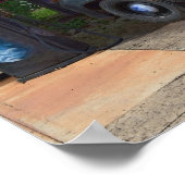 ヴィンテージ1950年代ハワイのピックアップトラック ポスター (角)