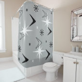 ヴィンテージ1950年代ブーメラングスターズ シャワーカーテン (インサイチュ)