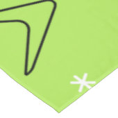 ヴィンテージ1950年代ブーメランズとスターズチャートルーズ テーブルクロス (アングル)