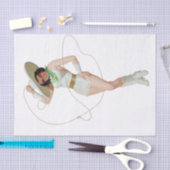 ヴィンテージ1950年代女性のカーボーイデコパージ  薄葉紙 (クラフト)