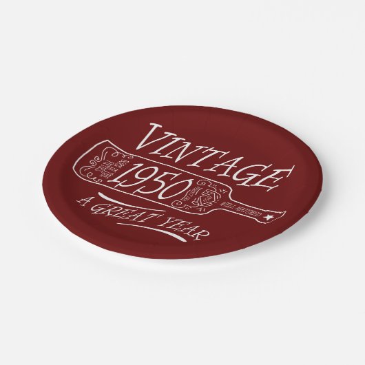 ヴィンテージ1950年素晴らし間紙プレート ペーパープレート (アングル)