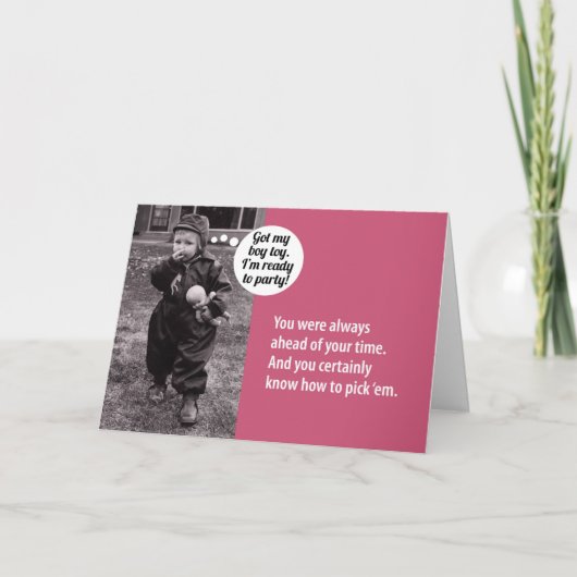 ヴィンテージ1950年誕生日ギフトカードホルダー カード (正面)