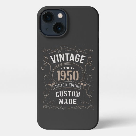 ヴィンテージ1950年限定版カスタム製 iPhoneケース (裏面)
