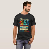 ヴィンテージ1950年2月カセット72nd誕生日72年 tシャツ (正面フル)