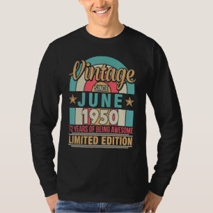 ヴィンテージ1950年6月誕生日72年 Tシャツ