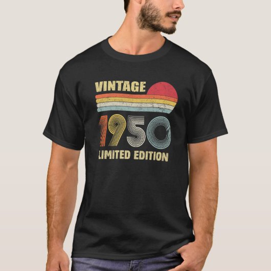 ヴィンテージ1950限定版ギフト70th誕生日 tシャツ (正面)