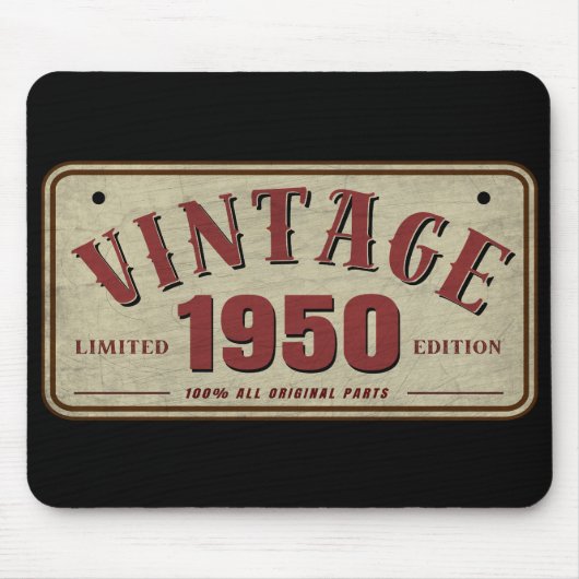 ヴィンテージ1950限定版純正パーツ使用 マウスパッド (正面)