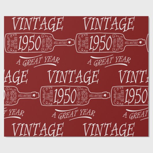 ヴィンテージ1950 最高の年 ラッピングペーパー (フラット)