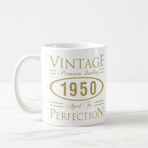 ヴィンテージ1950 70誕生日プレミアム品質 コーヒーマグカップ