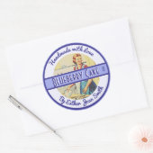 ヴィンテージ1950sキッチンシーンカスタム文字 ラウンドシール (封筒)