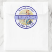 ヴィンテージ1950sキッチンシーンカスタム文字 ラウンドシール (バッグ)