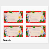 ヴィンテージ1950sクリスマス出荷ラベル 長方形シール (シート)